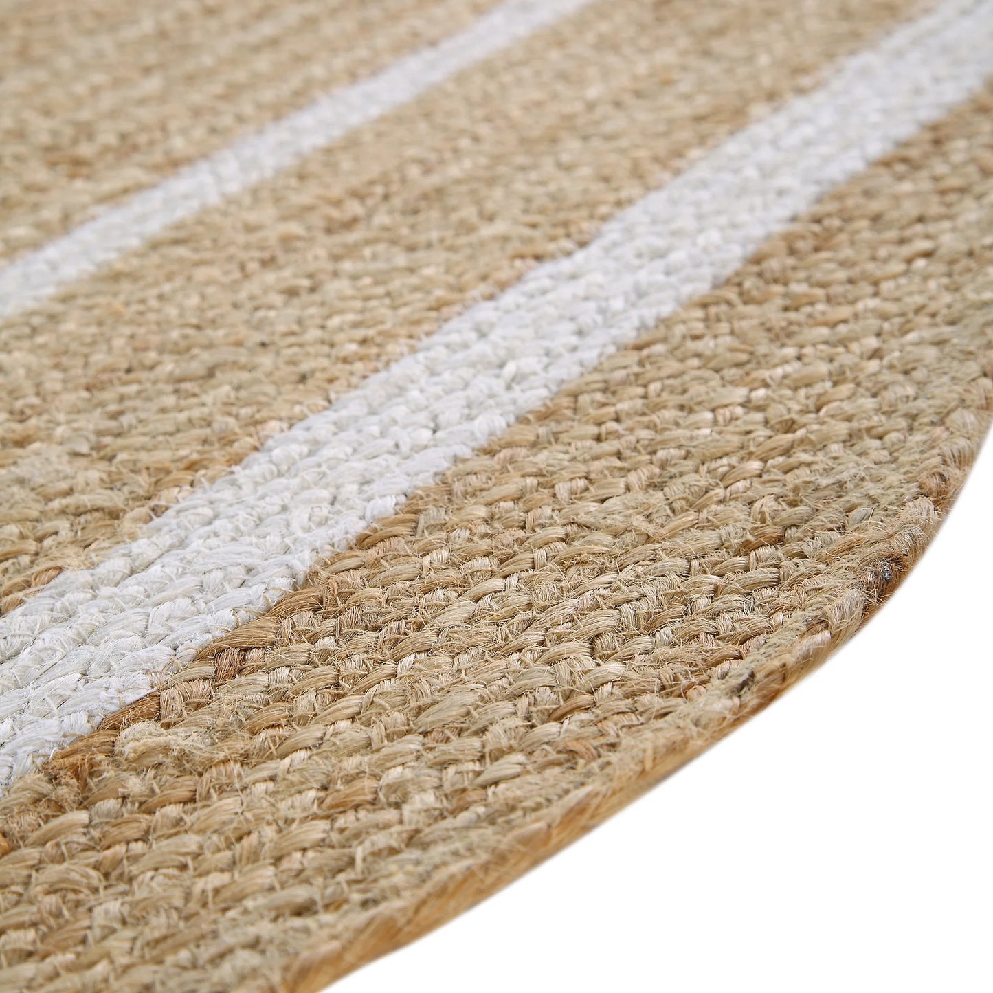 Jute Scalloped Bohemian Decor Handwoven Custom Decorative Rug
